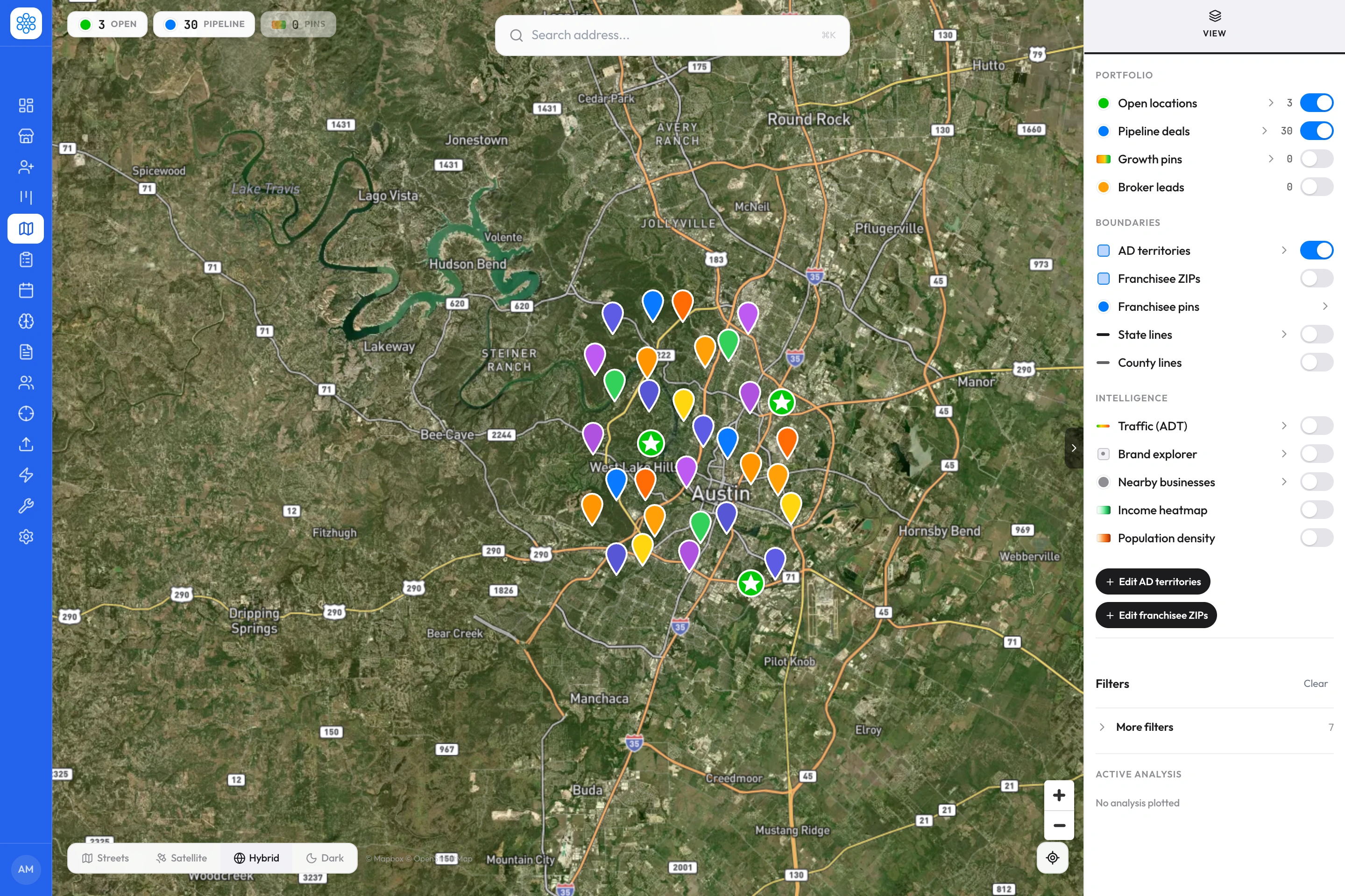 Axis Map with fictional demo data